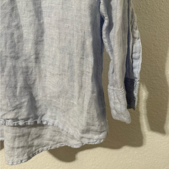 C&C California Sky Blue Linen Shirt - Picture 8 of 9